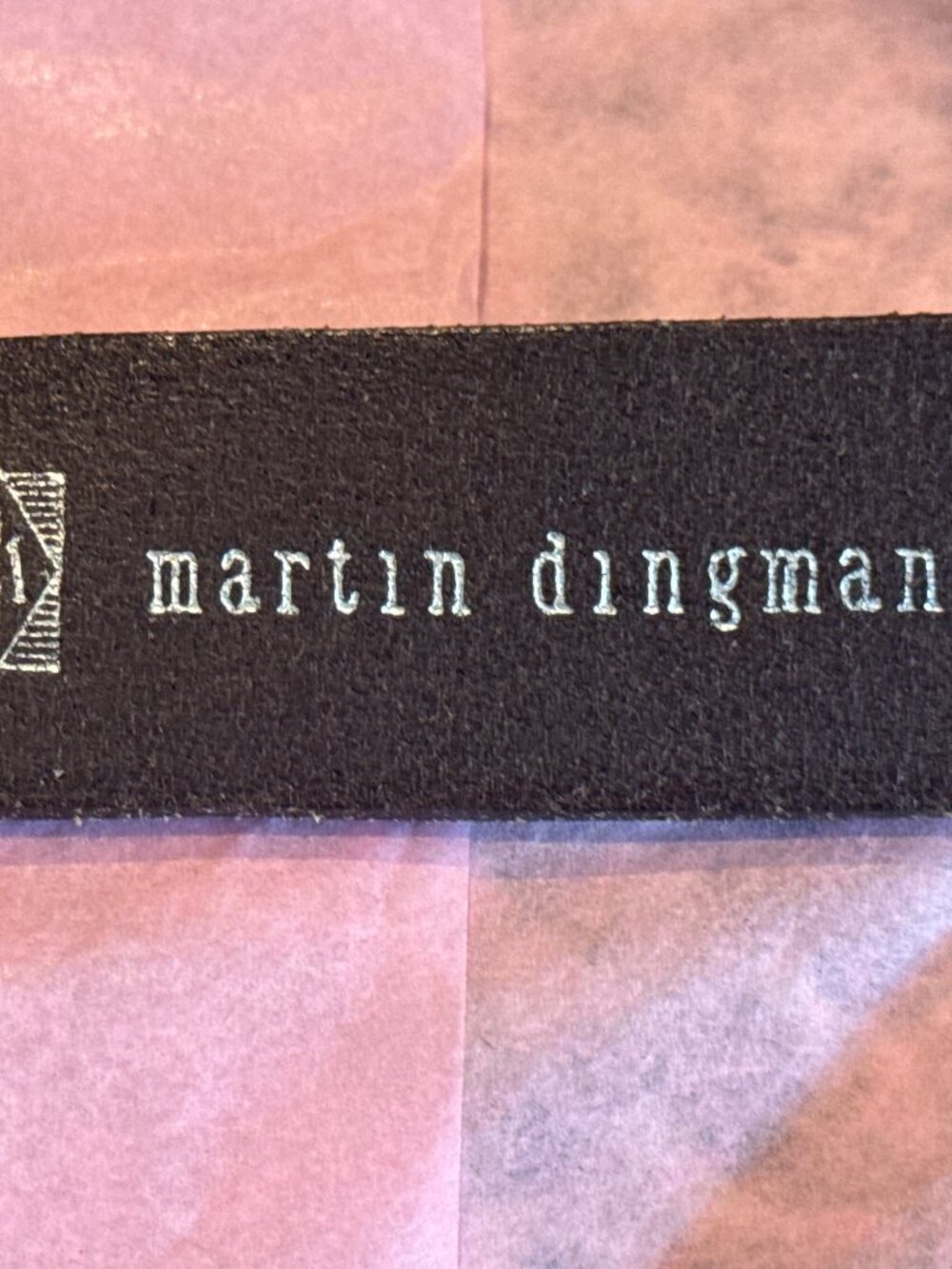 Martin Dingman Dark Brown Leather Belt Men’s 38 - Picture 3 of 6